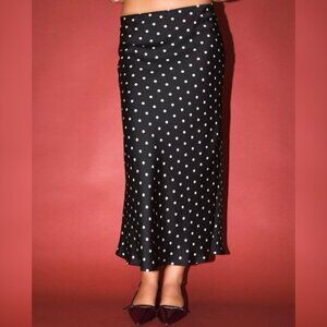 COMING SOON MARK IT POLKA DOT MAXI SKIRT